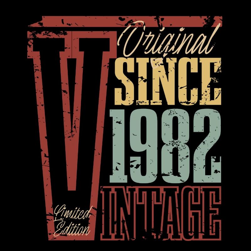 1982 Anniversaire Année de naissance Année de construction Vintage Rétro