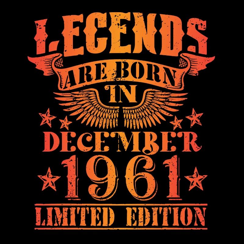 Geburtstag Dezember 1961 Limited Edition Vintage