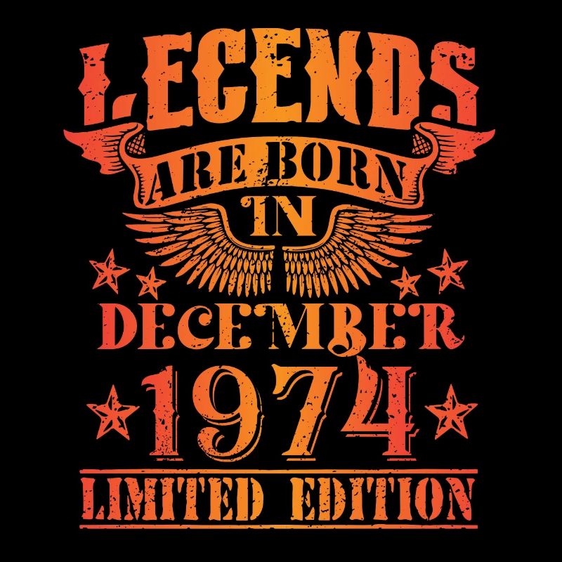 Geburtstag Dezember 1974 Limited Edition Vintage