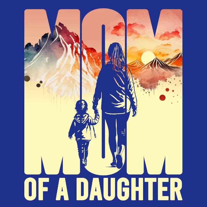 Mutter mit einer Tochter Muttertag Berge Mama Kind