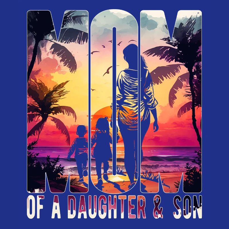 Mutter mit Tochter Sohn Muttertag Strand Mama Kind