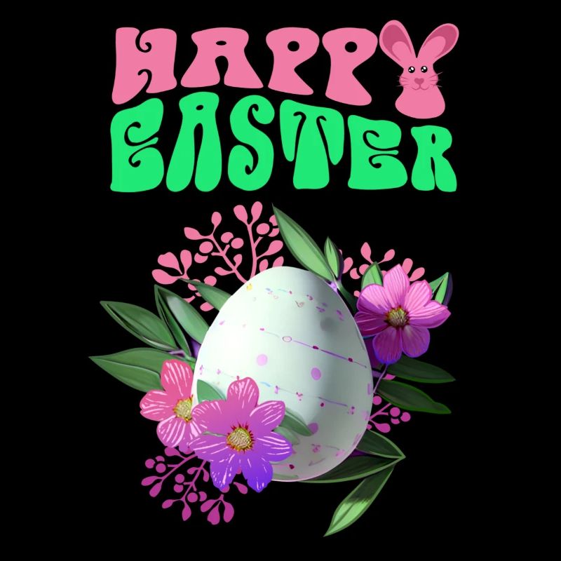 Happy Easter Blumen Osterei