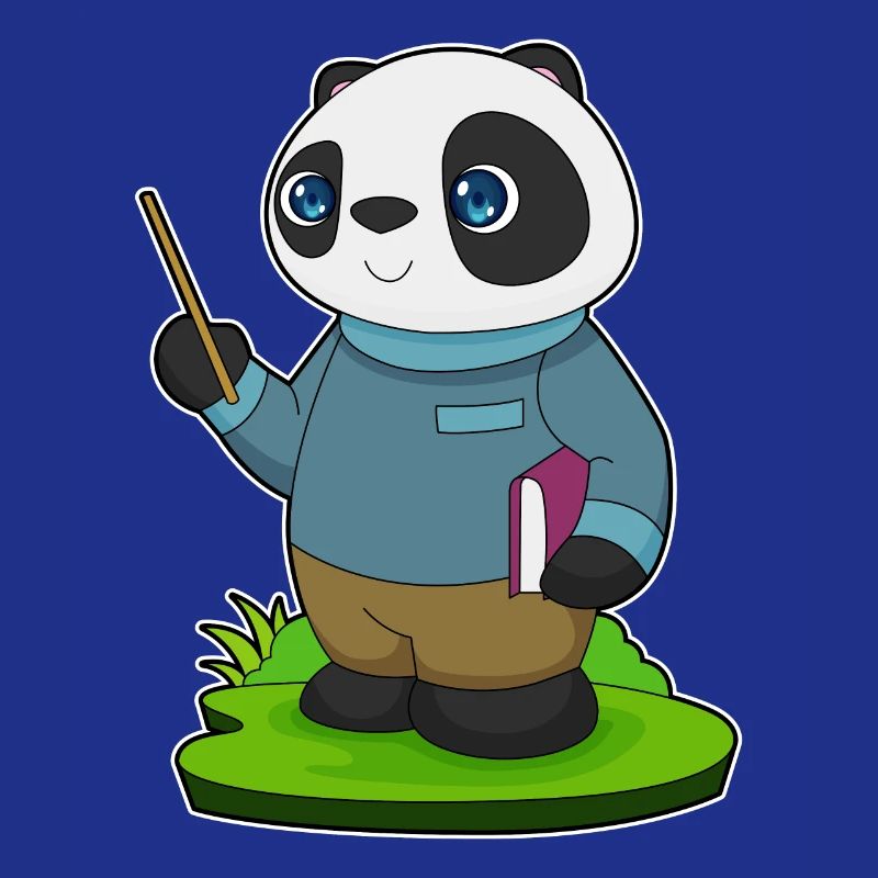 Panda Teacher Pointer School