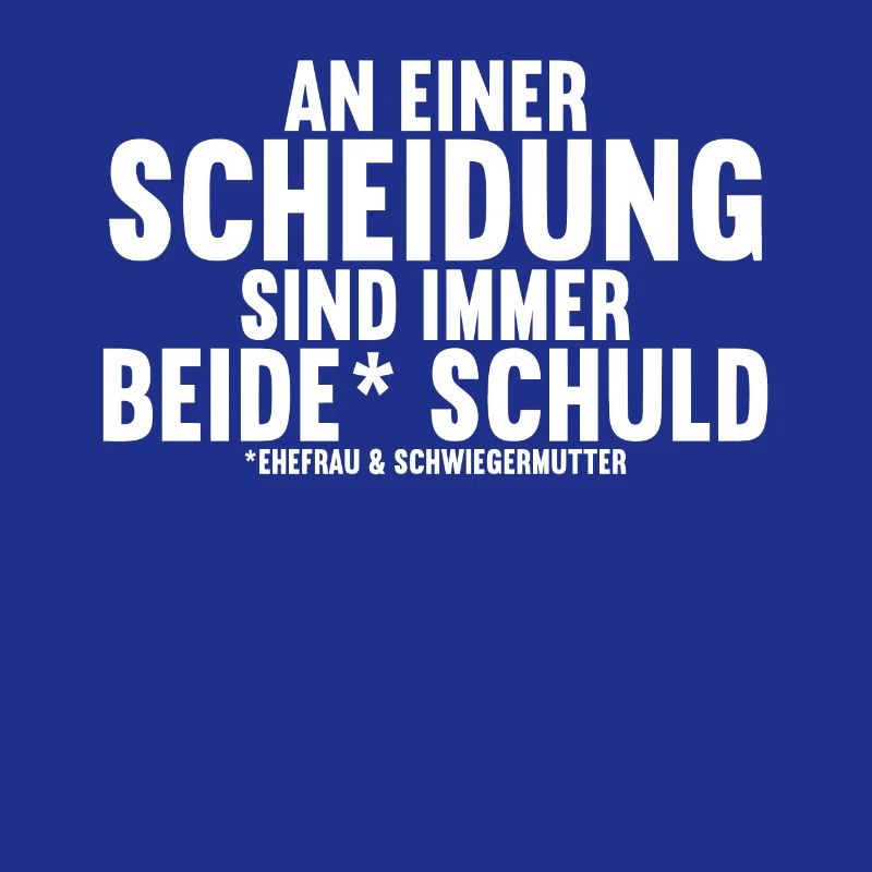 An einer Scheidung sind immer beide Schuld