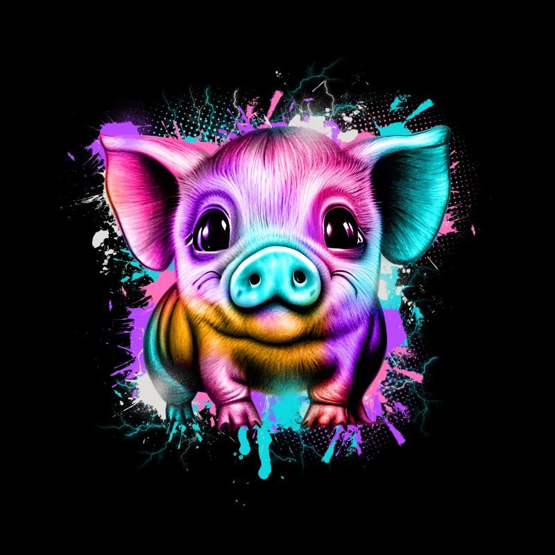 Cochon coloré