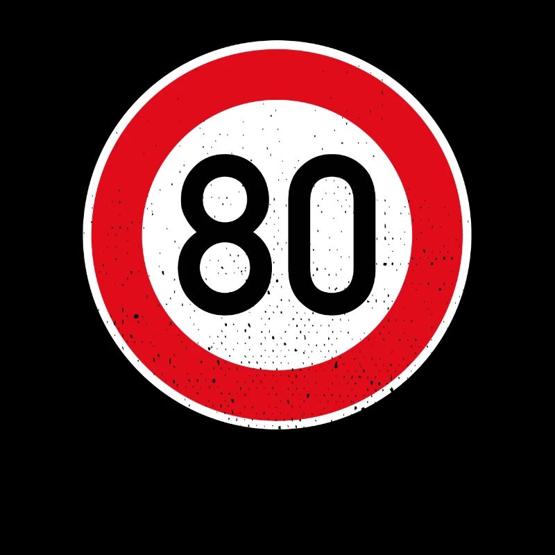 80. Geburtstag Schild Tempolimit Geschenk Tempo 80