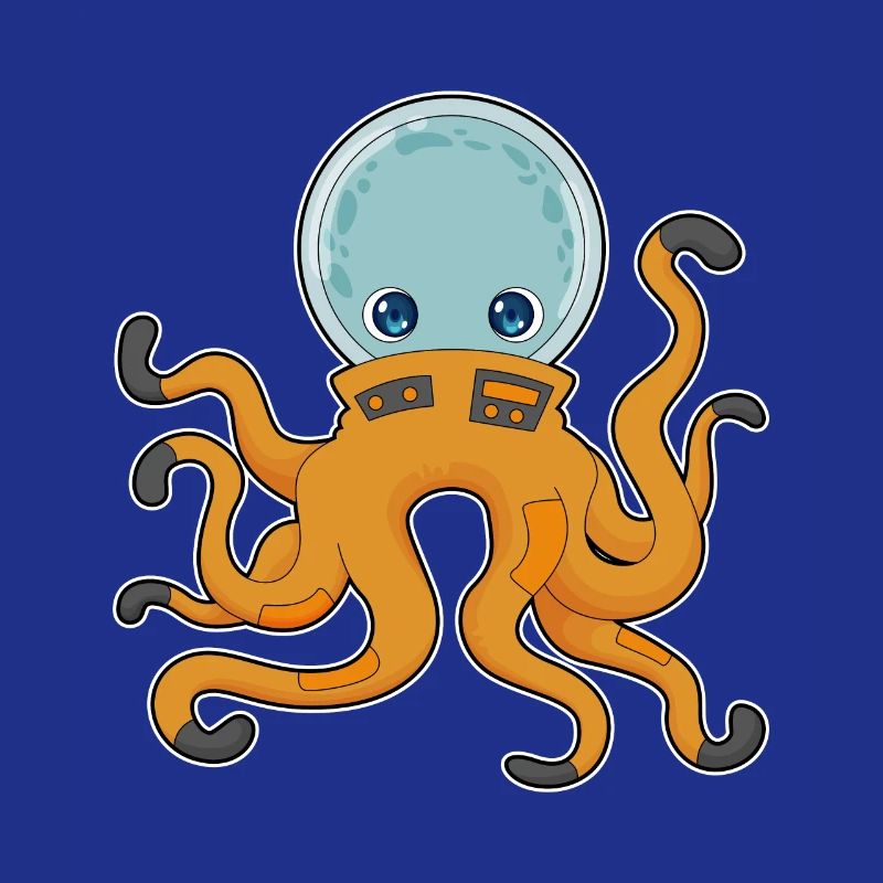 Octopus Astronaut Space
