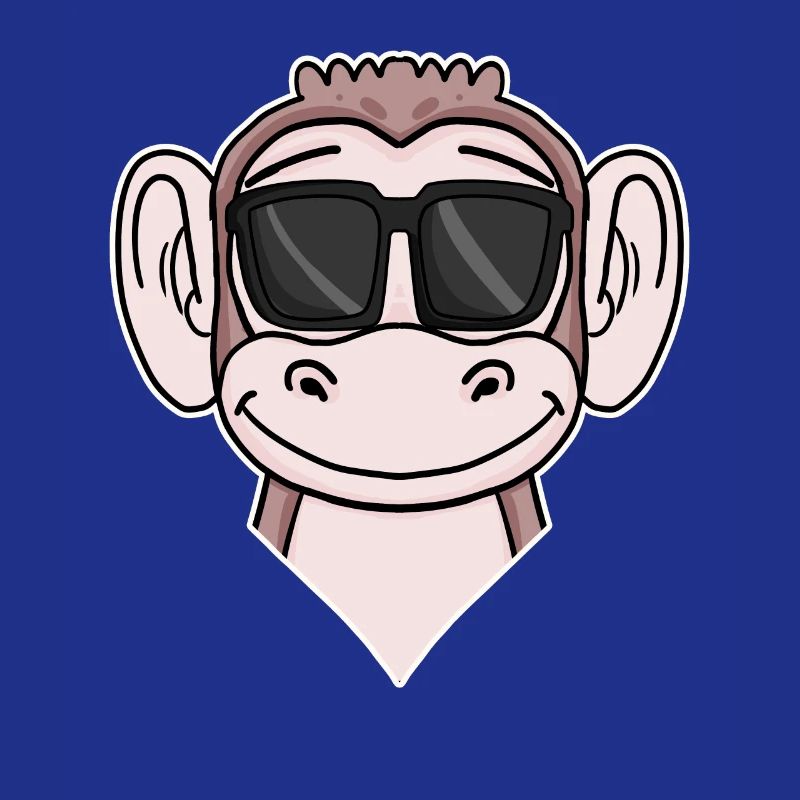 cool monkey with sunglasses