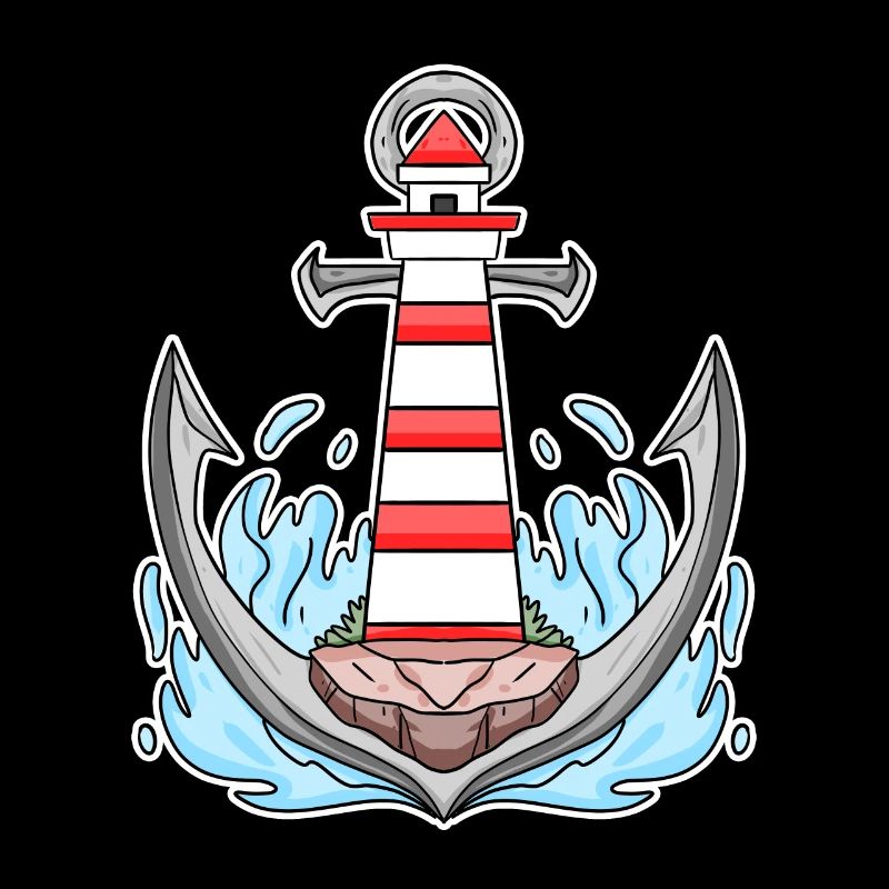 Anchor Lighthouse Mix Motif