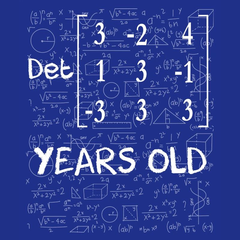 84th birthday 84 years matrix determinant