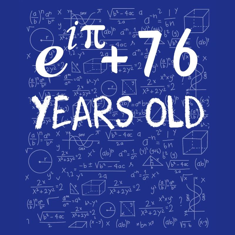 75th birthday 75 years Euler Identity math gift