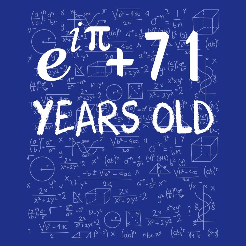 70th birthday 70 years Euler Identity math gift