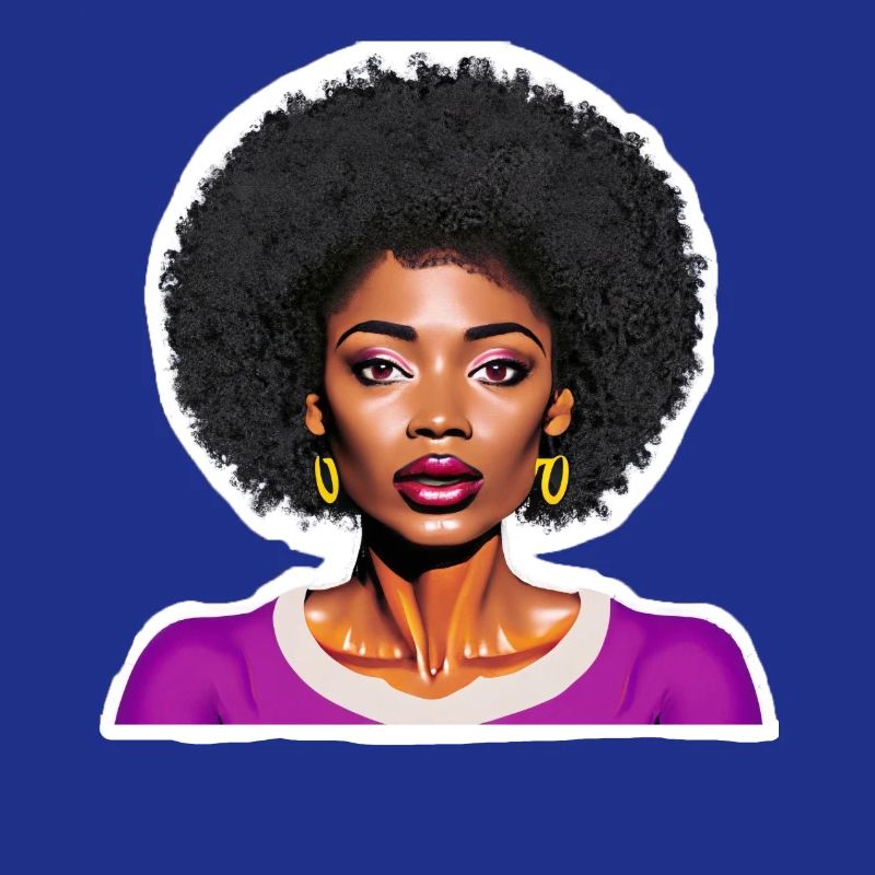 Donna nera con afro