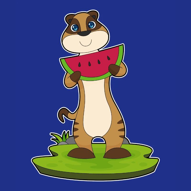 Suricate fruit de pastèque