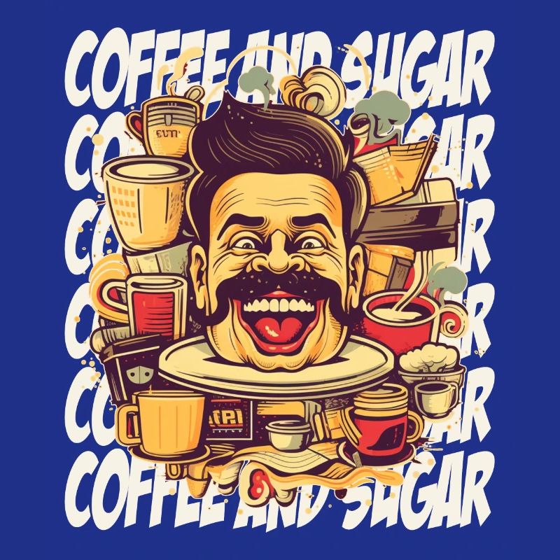 Fou de café avec lettrage
