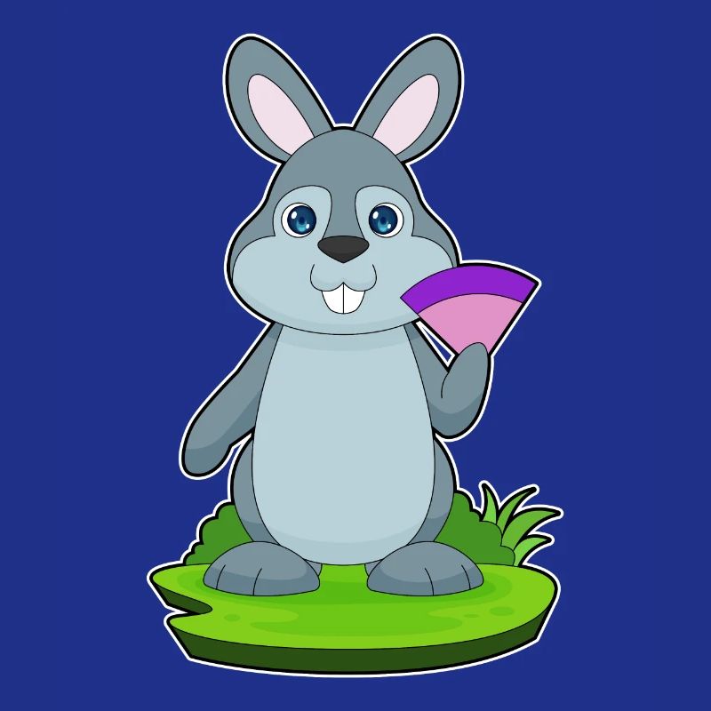 Rabbit hand fan