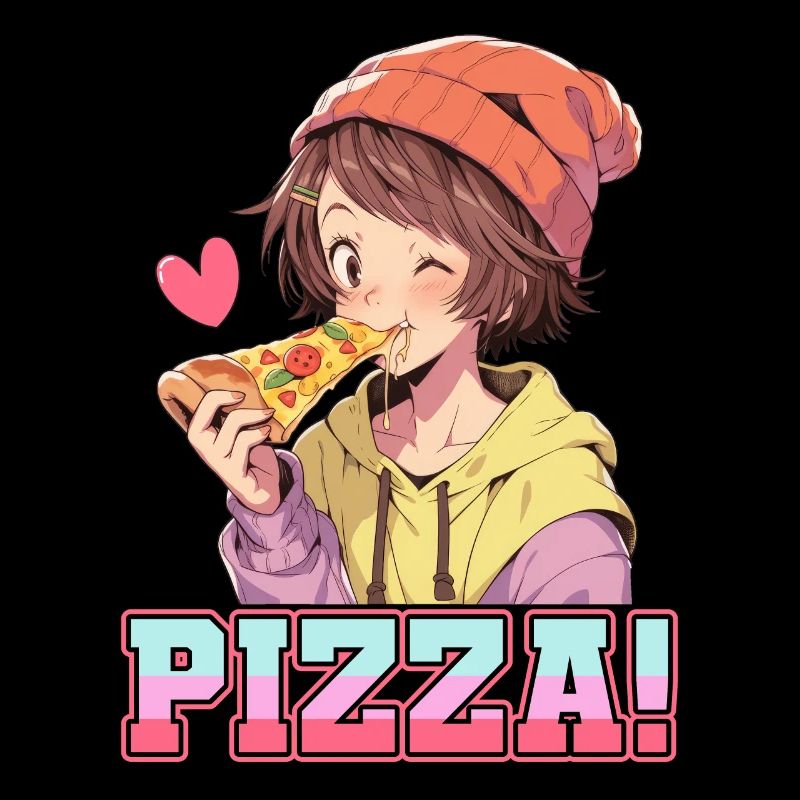 Pizza Lover Junge Mädchen Anime Manga Pizza