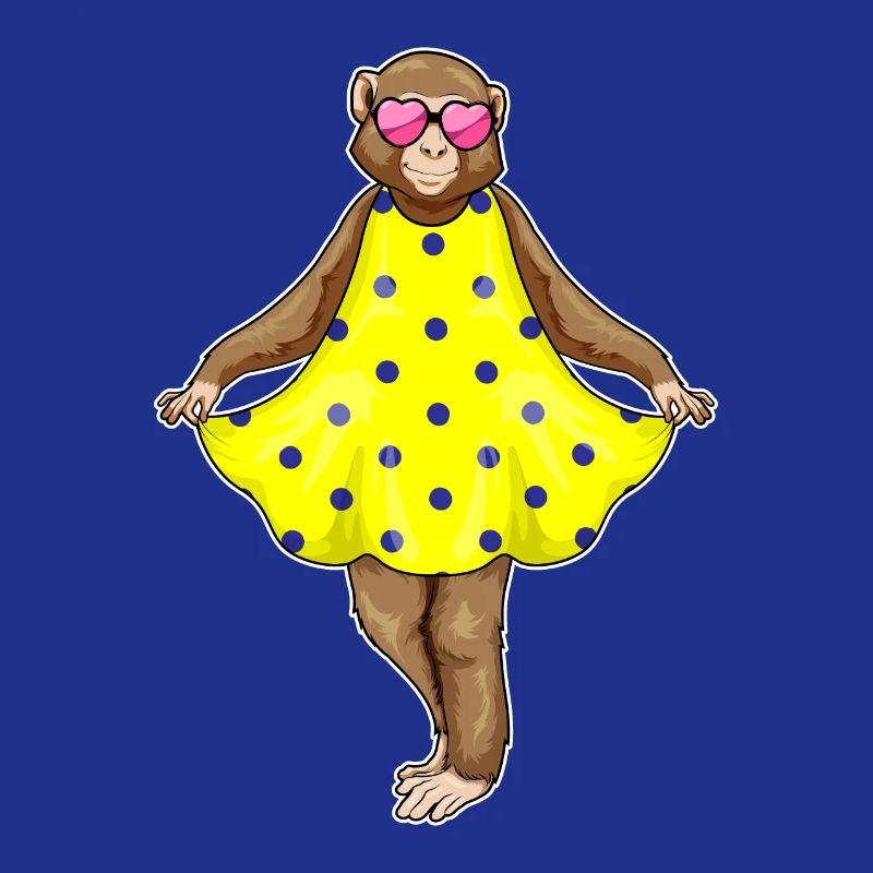 Robe à pois de singe