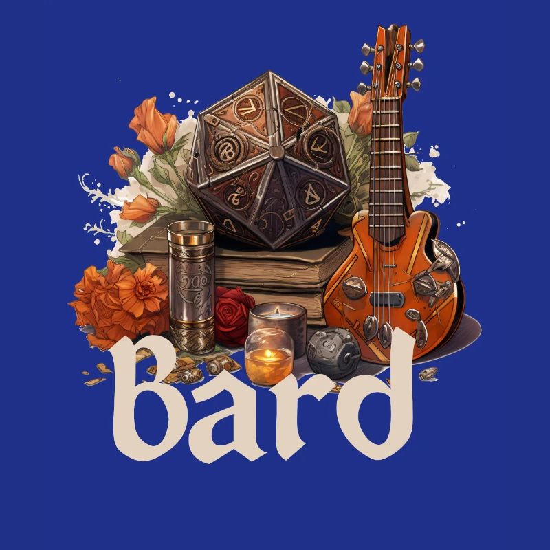 Barde mit W20 & Items – Fantasy RPG Design