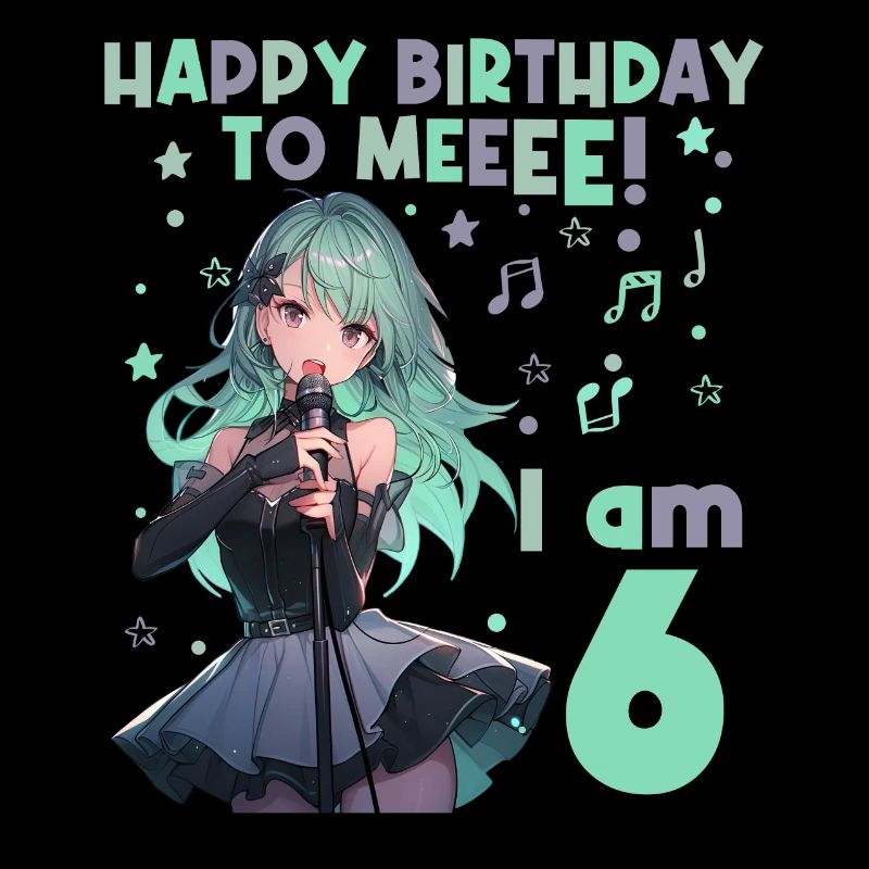 Anime Mandga K-Pop KPop Mädchen 6. Geburtstag