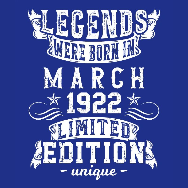 Date de naissance: Mars 1922 année Edition Limitée