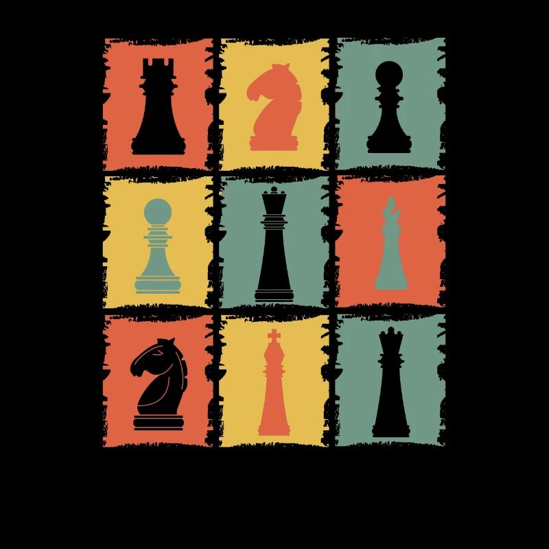 Chess Pieces Retro
