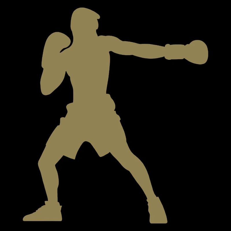 Silhouette de boxeur, design de boxe vif