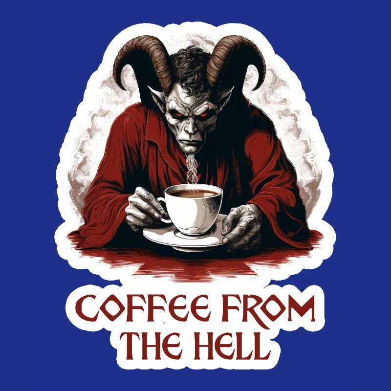 Coffee straight from hell for the devil Hot