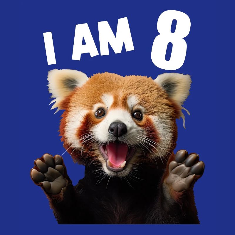 8 ans de 8 ans de 8e anniversaire du petit panda roux Panda Panda