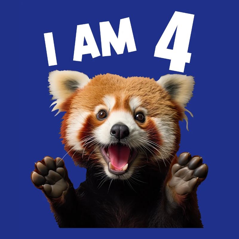 4 ans 4 ans de 4e anniversaire du petit panda panda roux