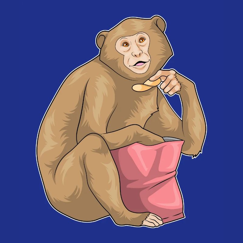 Chips de pommes de terre singe