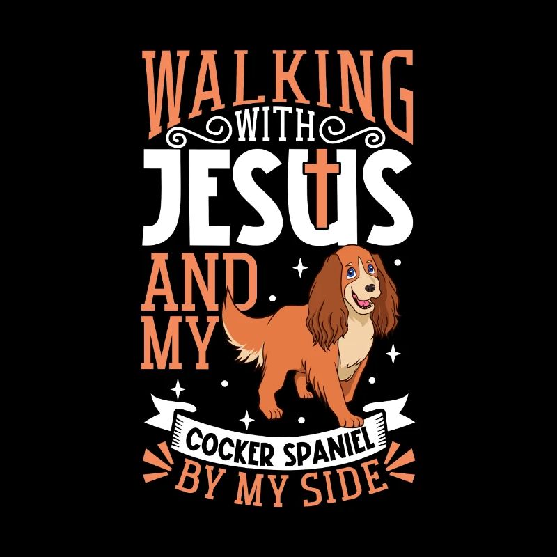 Jésus et son chien - cocker