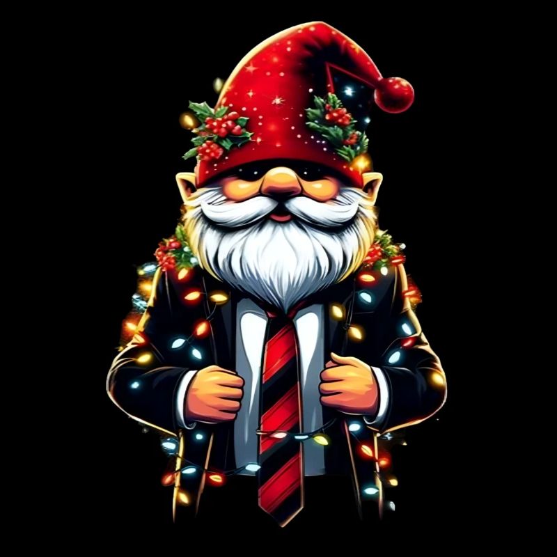Chef Wichtel Gnome mit Lichterkette