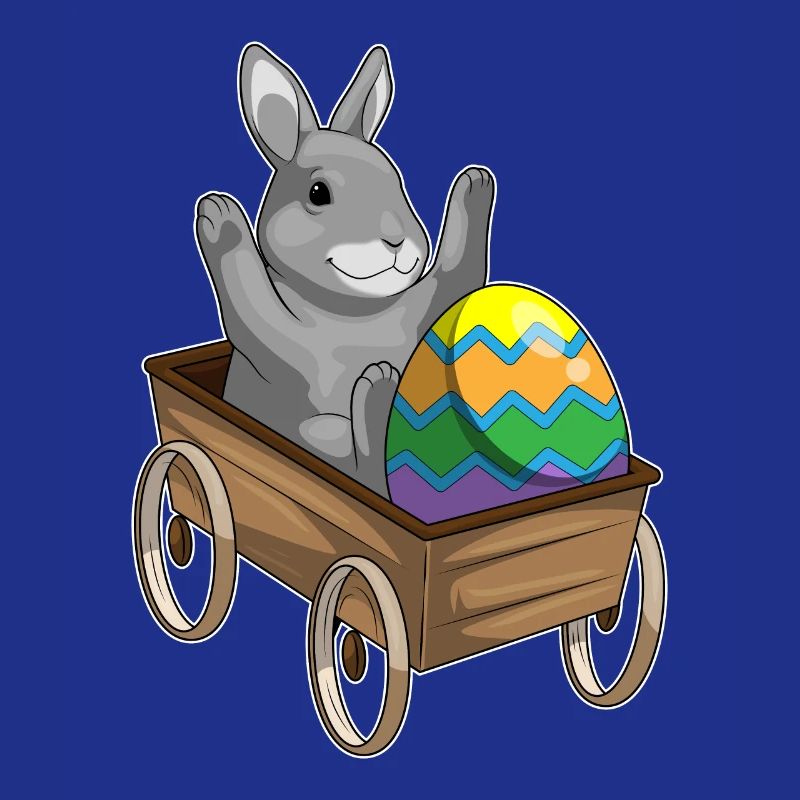 Bunny Easter Easter Egg Wagon