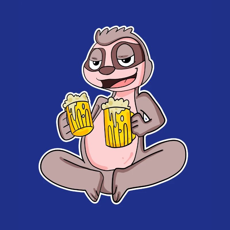 Sloth with beer