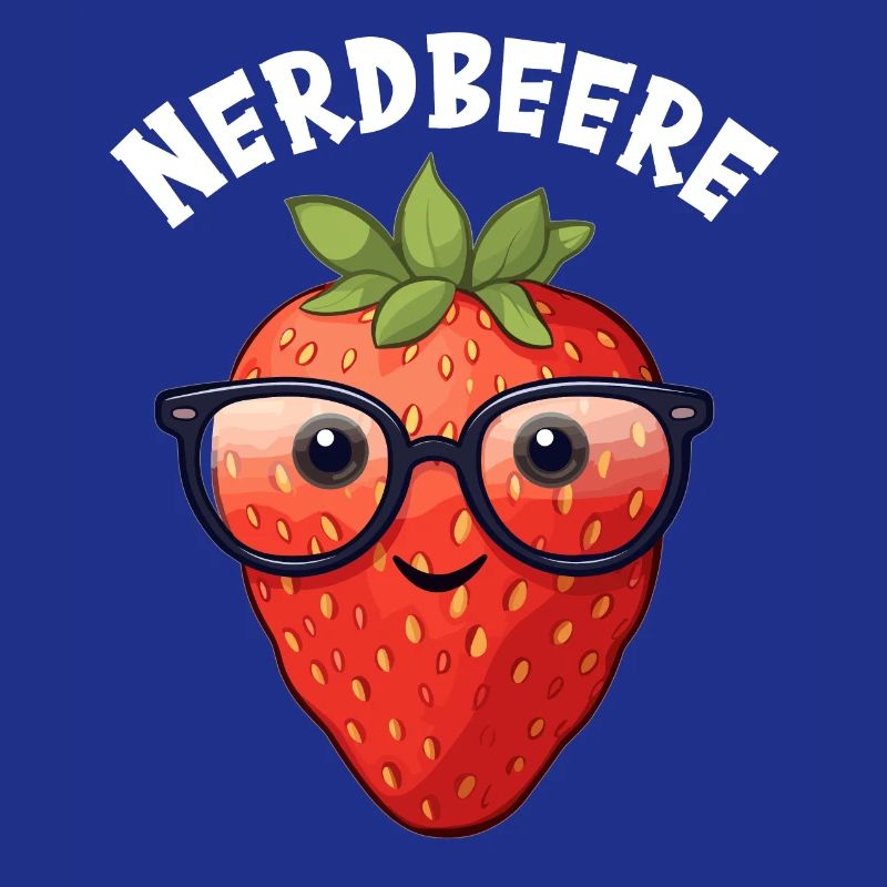 Nerdbeere Junge Mädchen Nerdy Nerd Erdbeere