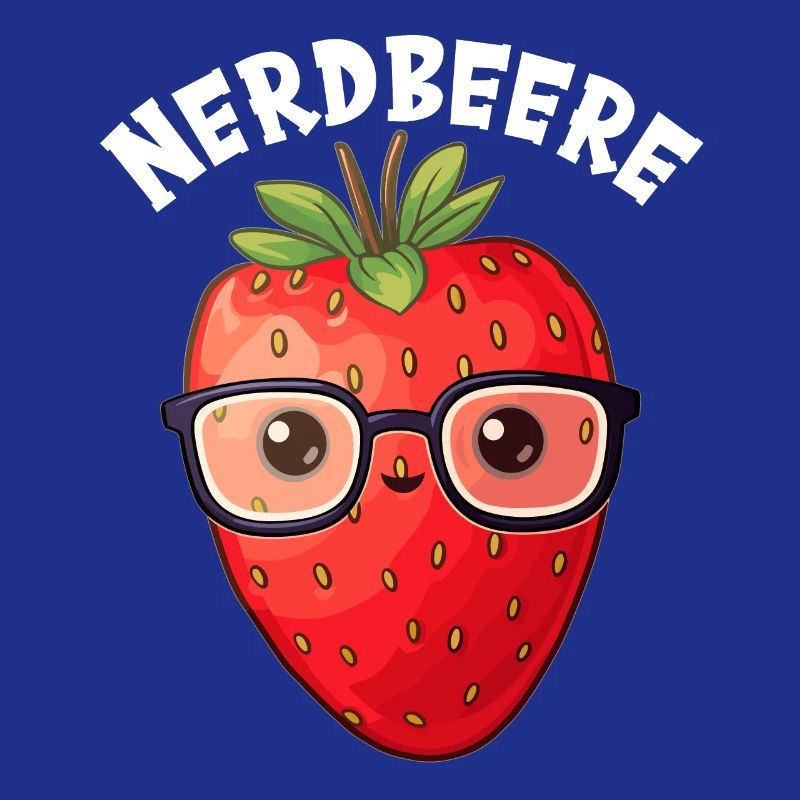Nerdbeere Junge Mädchen Nerdy Nerd Erdbeere