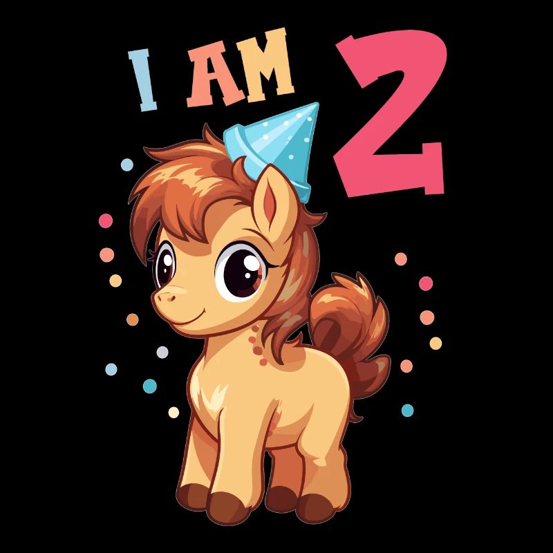 Ich bin 2 Jahre alt Pferde Pferd 2. Geburtstag