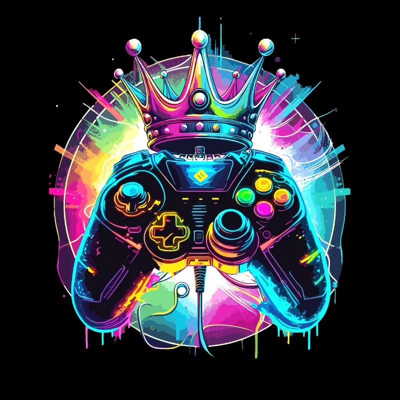 Manette de jeu avec couronne