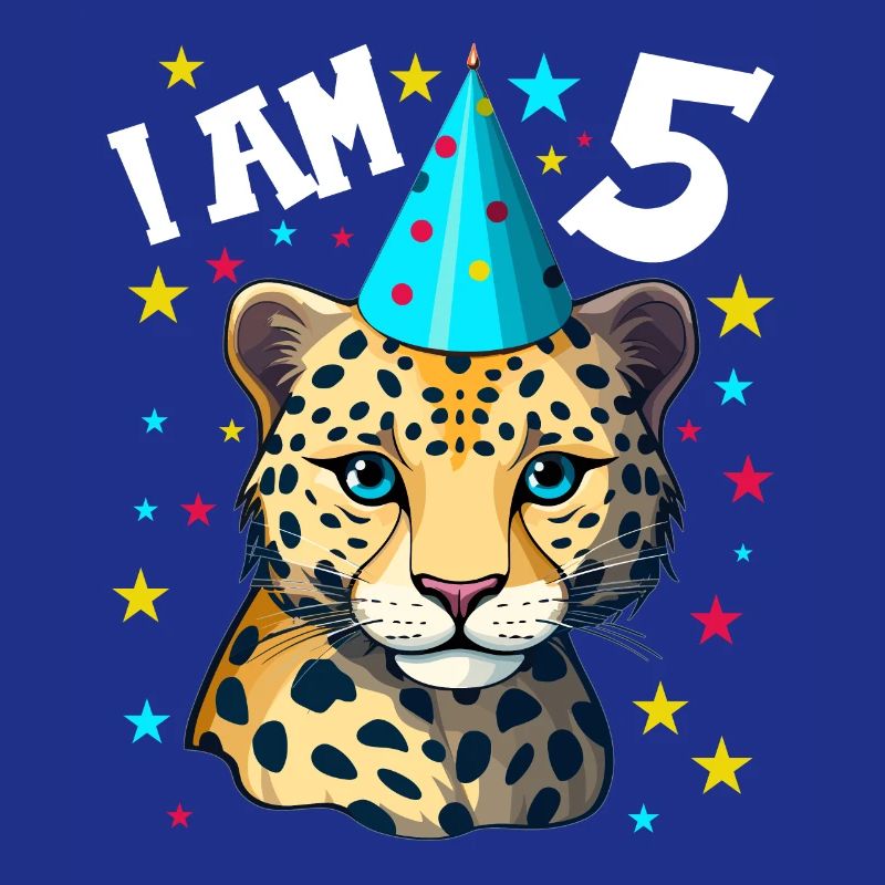 Ich bin 5 Jahre alt Leoparde Leopard 5. Geburtstag