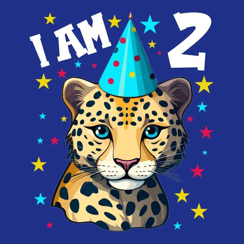 2. Geburtstag Ich bin 2 Jahre alt Leoparde Leopard