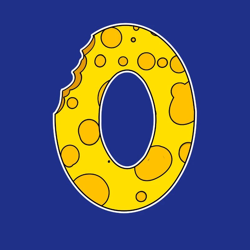 Buchstabe O - Anfangsbuchstabe O - Käse Motiv