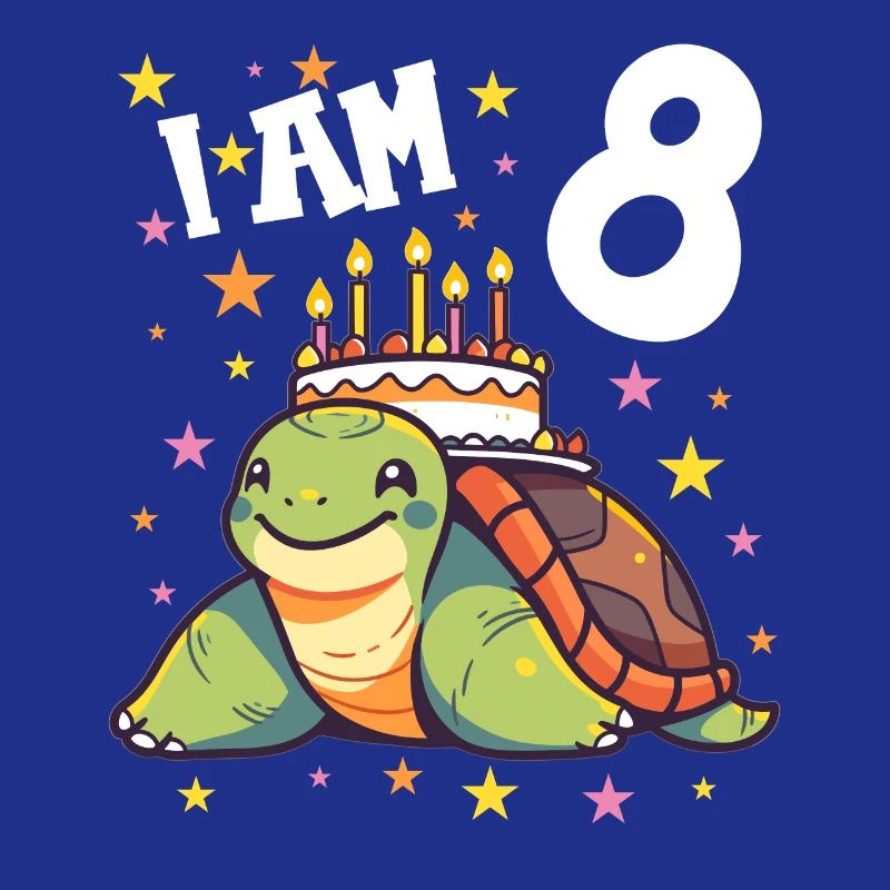 Ich bin 8 Schildkröten Schildkröte 8. Geburtstag