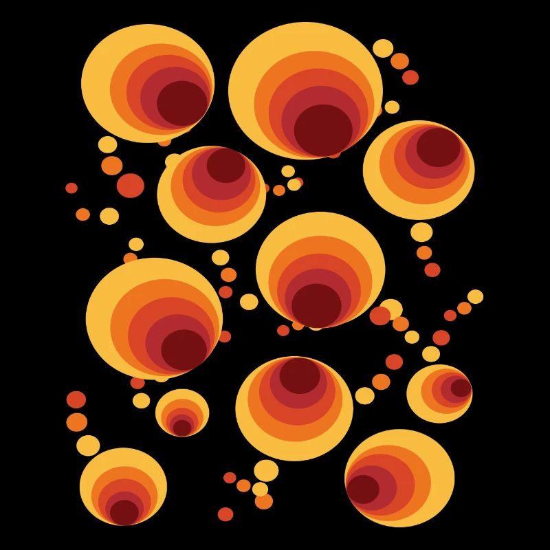 Motif abstrait de cercle à pois