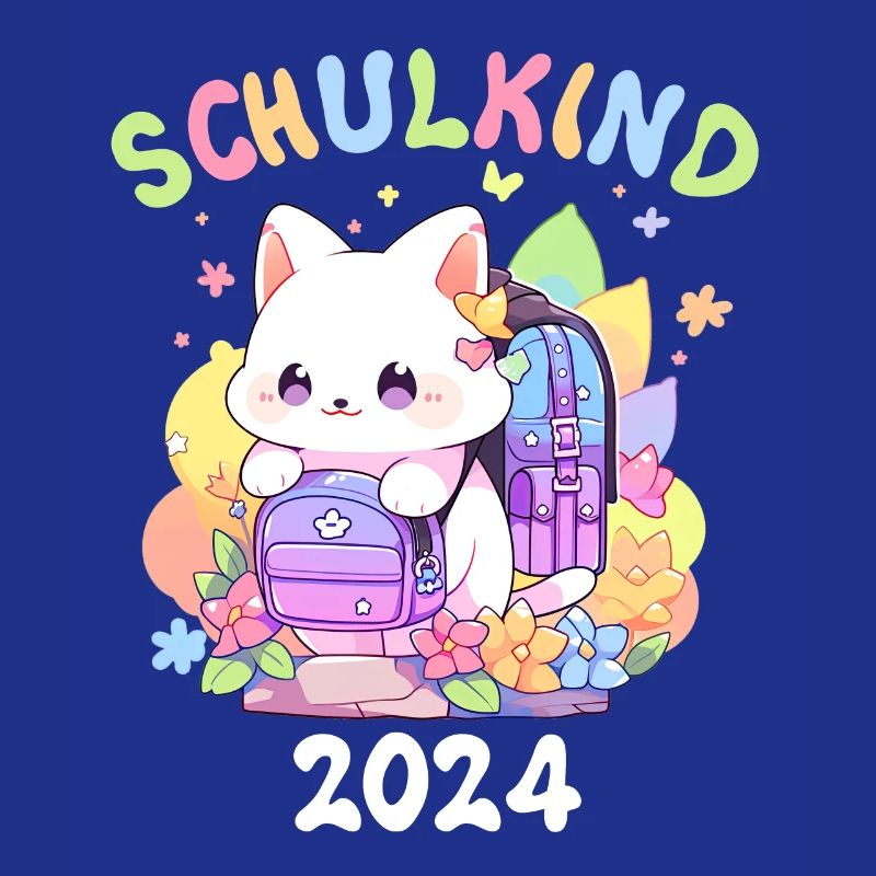 Einschulung Katze Schulanfang Schulkind 2024