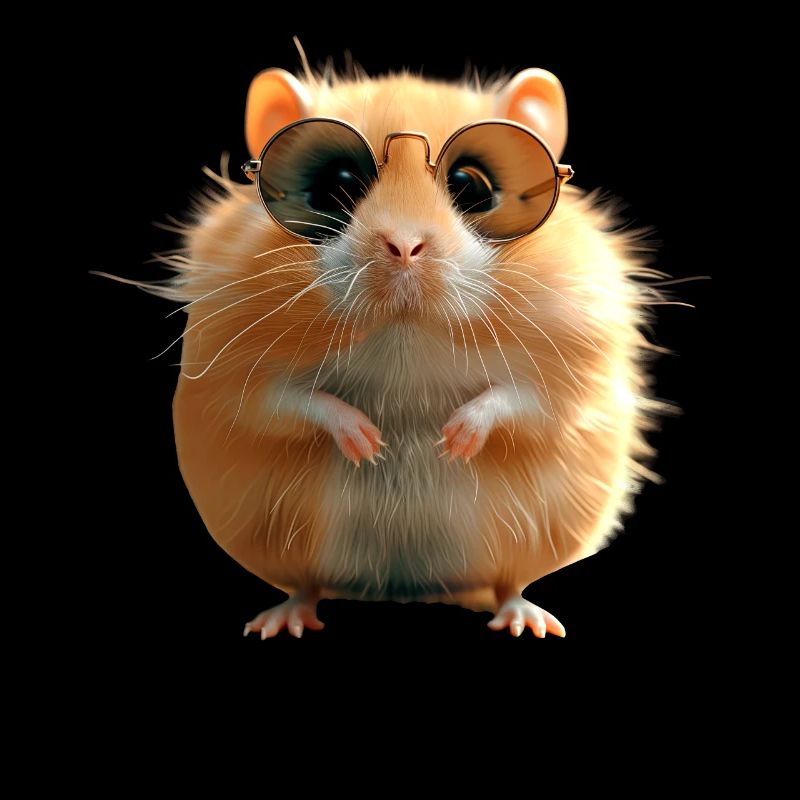 Hamster avec lunettes de soleil Hamster doré Hamster mignon