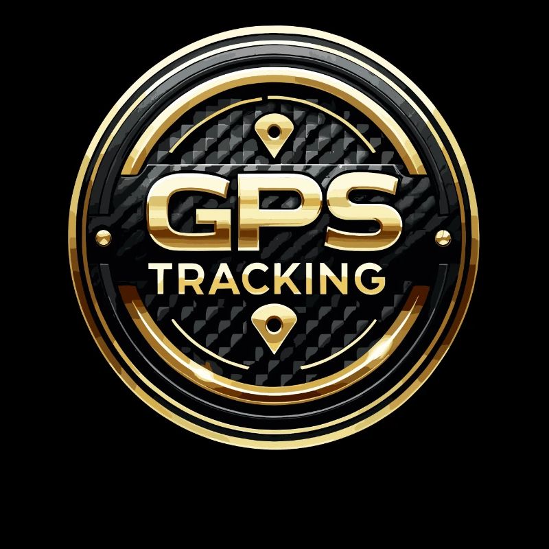 GPS Tracking Carbon Gold Warning Stickers
