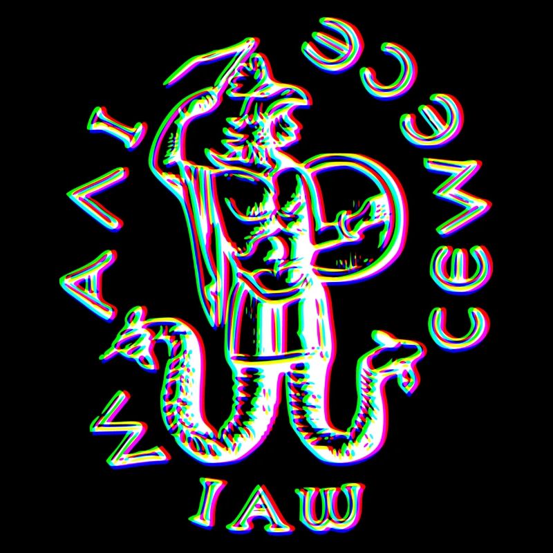 Symbole d’Abraxas glitché