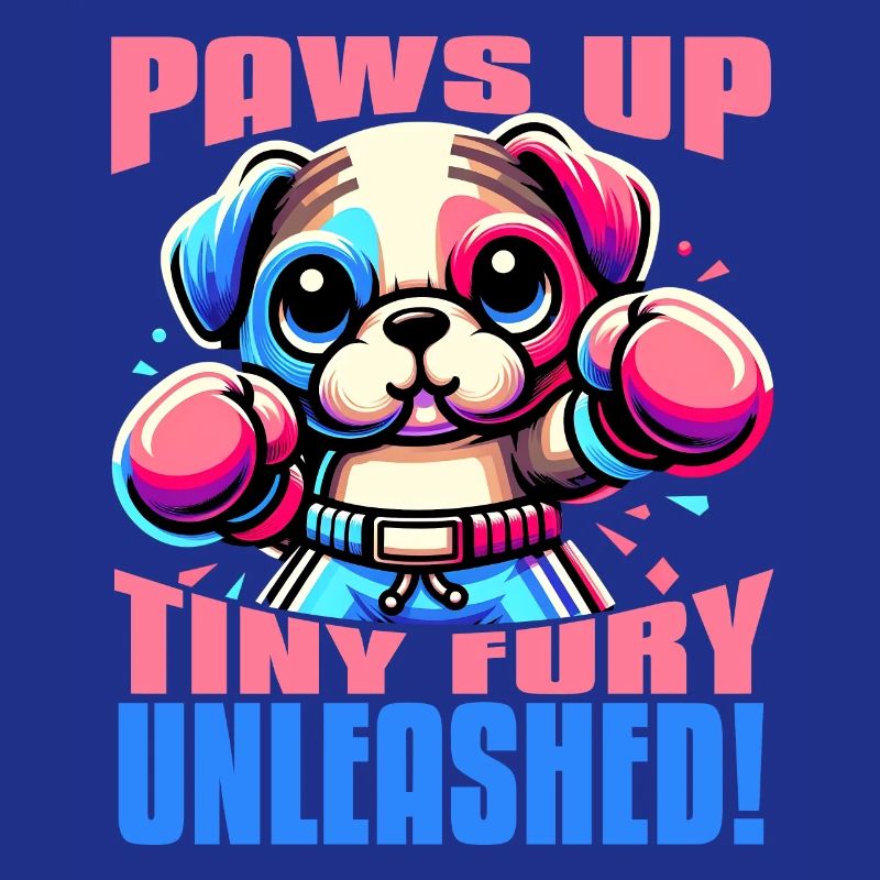PAWS UP TINY FURY UNLEASHED MIGNON CHIEN KAWAII BOXE