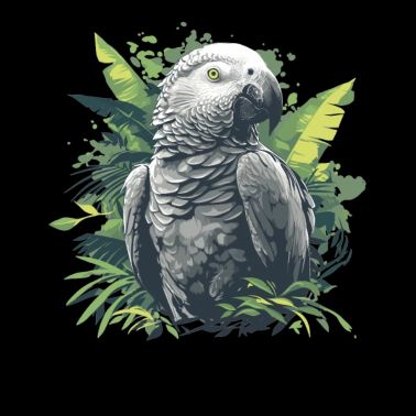 Perroquets gris d’Afrique